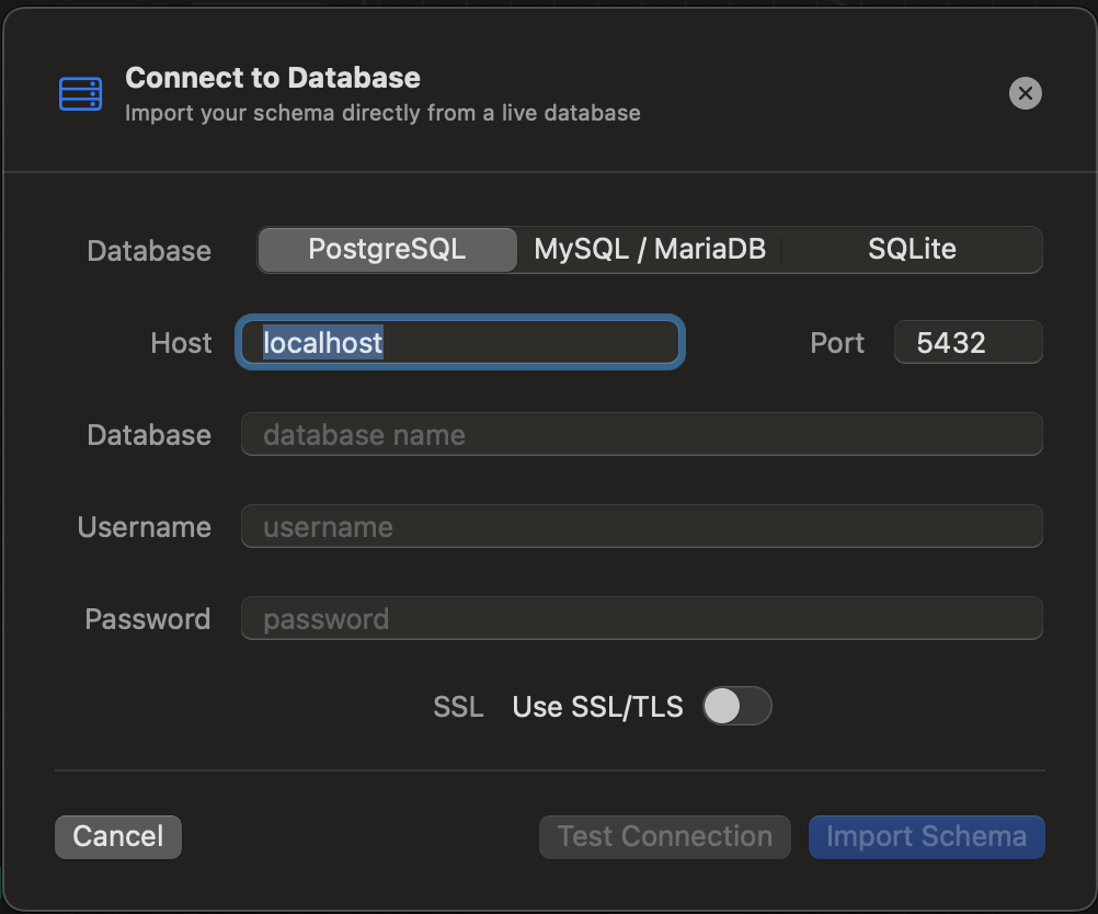 Connect to Database (Pro version only)